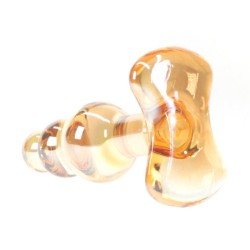 Three Ball Glass Anal Plug