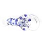 Blue Bead Glass Butt Plug