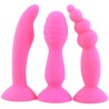 Suction Silicone Butt Plug - 3 Pcs Set
