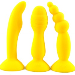 Suction Silicone Butt Plug - 3 Pcs Set