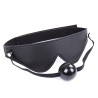 Blindfold With Ball Gag - Velcro Strap